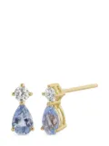 Anita Ko 18kt yellow gold Violet sapphire and diamond stud earrings