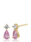 Anita Ko 18kt yellow gold Violet sapphire and diamond stud earrings