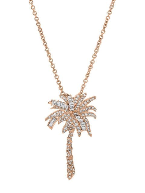 Anita Ko 18kt rose gold palm tree diamond necklace