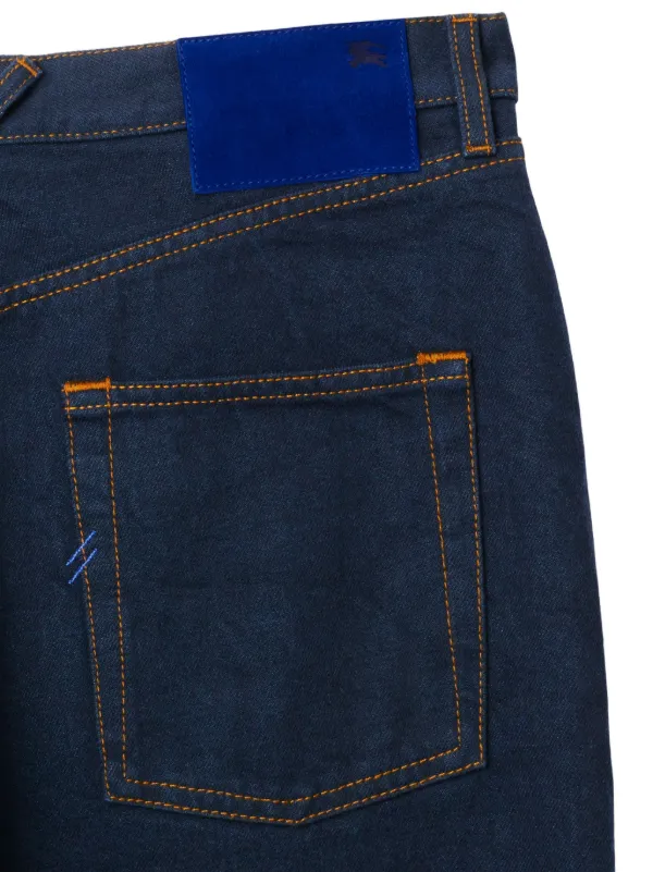 Burberry rose-print straight-leg Jeans | Blue | FARFETCH