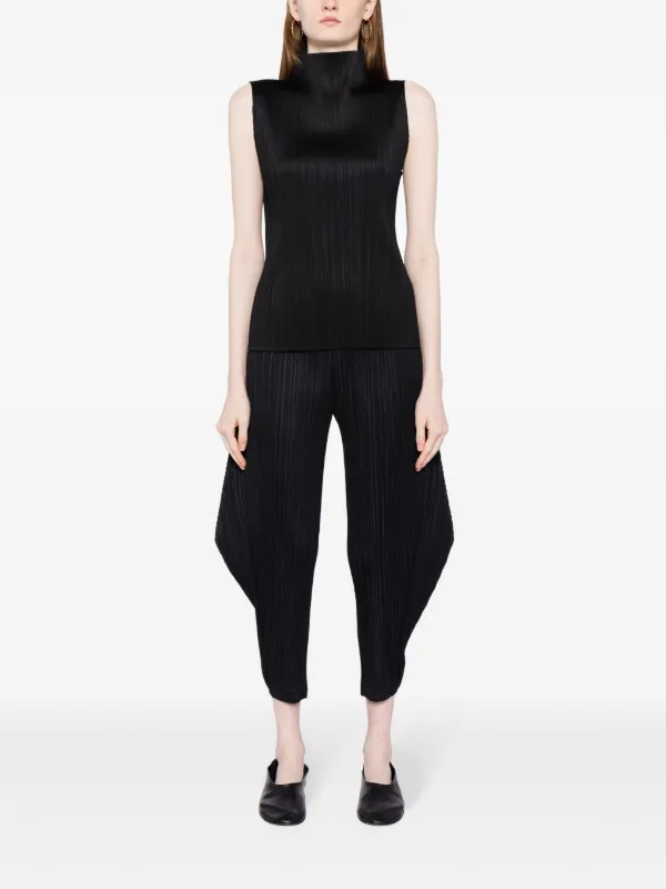ISSEY MIYAKE PLEATS PLEA パンツ 黒 ブラック - パンツ