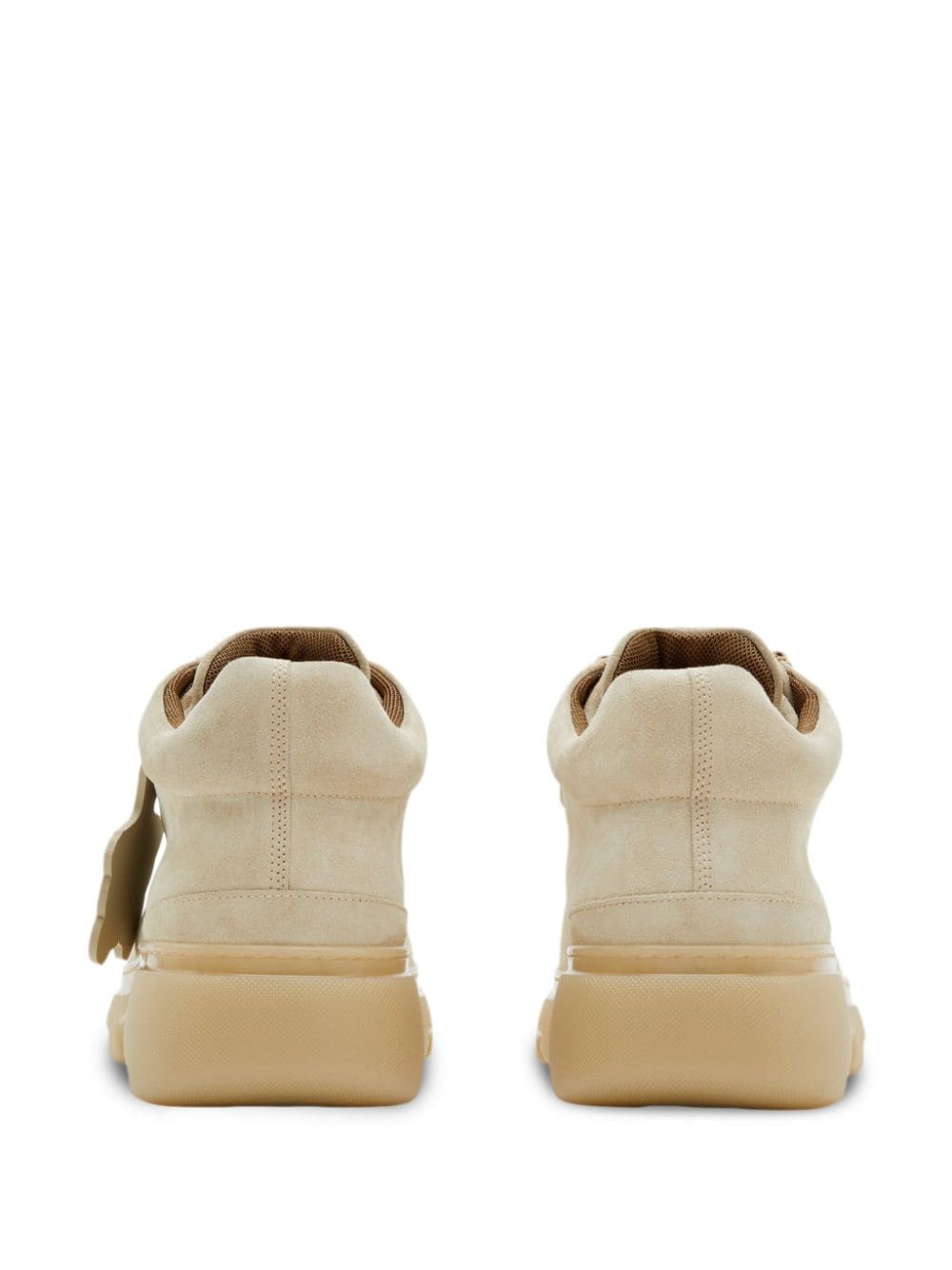 Shop Burberry Suede Creeper Mid Shoes In Neutrals