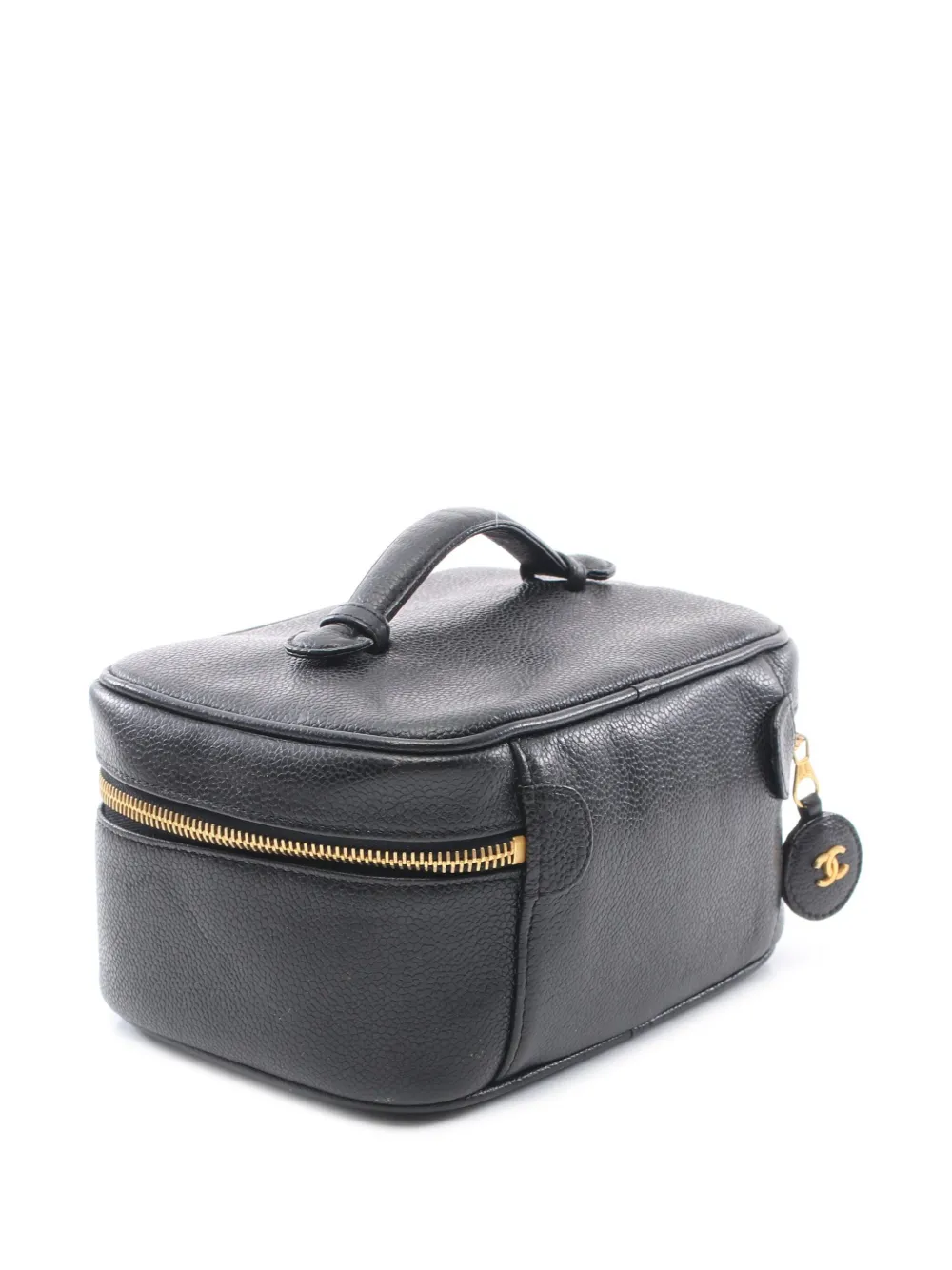 CHANEL Pre-Owned 1996-1997 CC stitch vanity handbag - Zwart