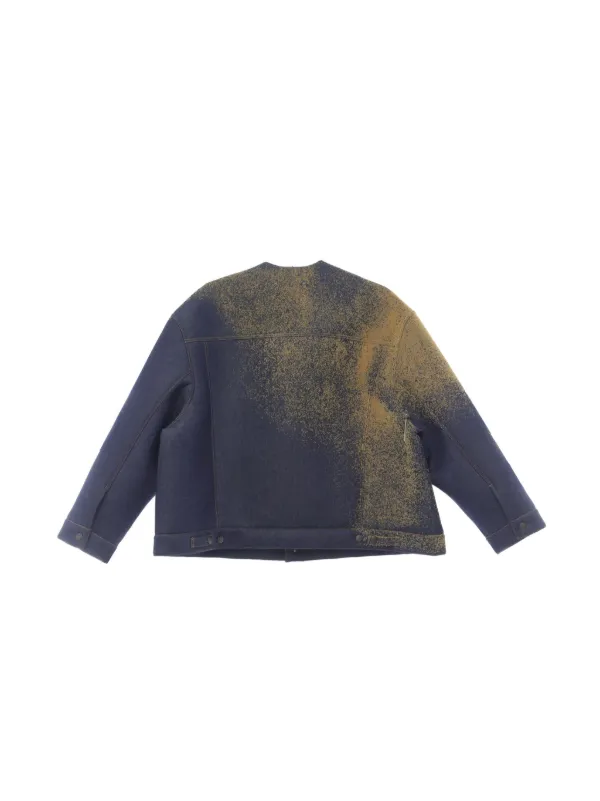 Maison Margiela paint-splatter Denim Jacket | Blue | FARFETCH