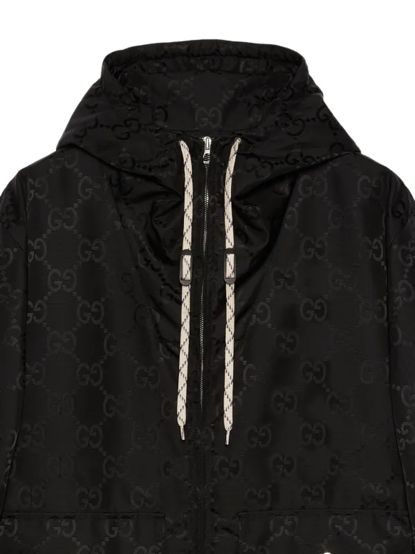 Gucci GG jacquard Hooded Jacket Black FARFETCH CA