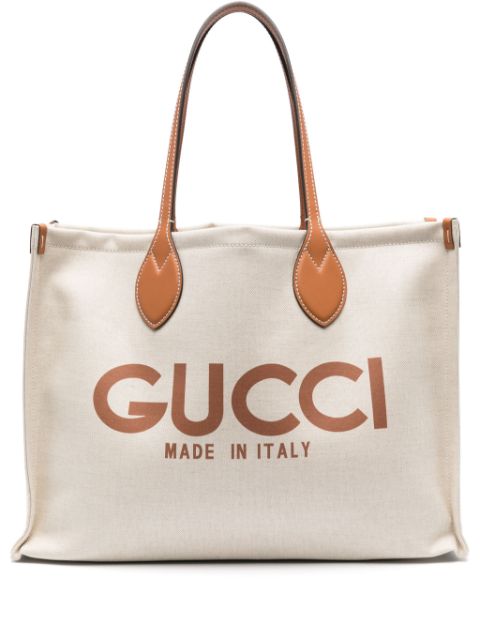 Gucci sac cabas en toile à logo imprimé
