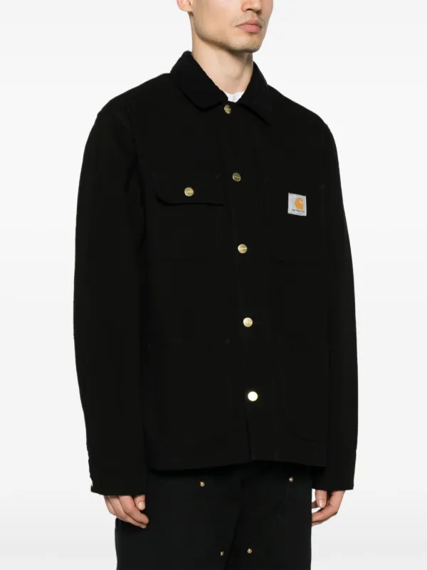 Carhartt WIP Jaqueta Michigan Com Gola Em Veludo Cotelê e Patch De