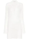 Raquel Diniz open-knit mini dress - White