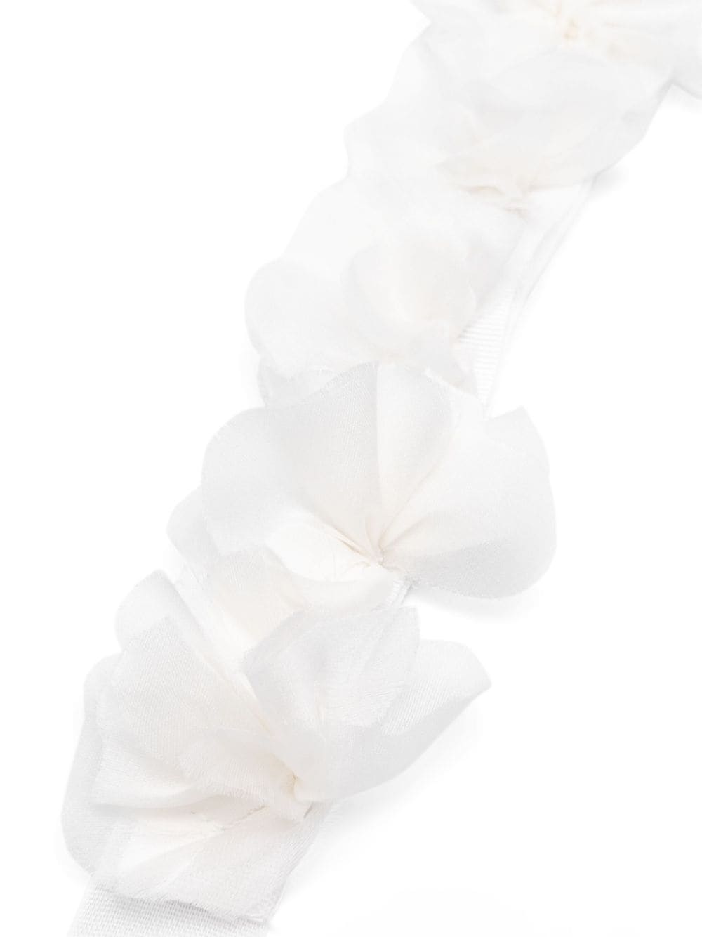 Shop La Stupenderia Floral-appliqué Cotton Hair Band In White