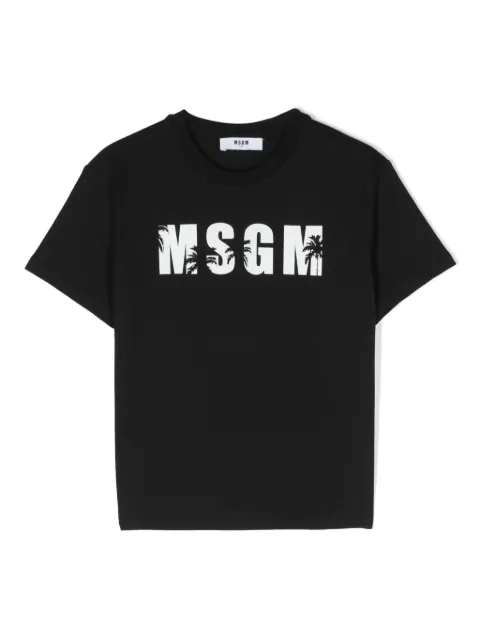 MSGM Kids logo-print cotton T-shirt