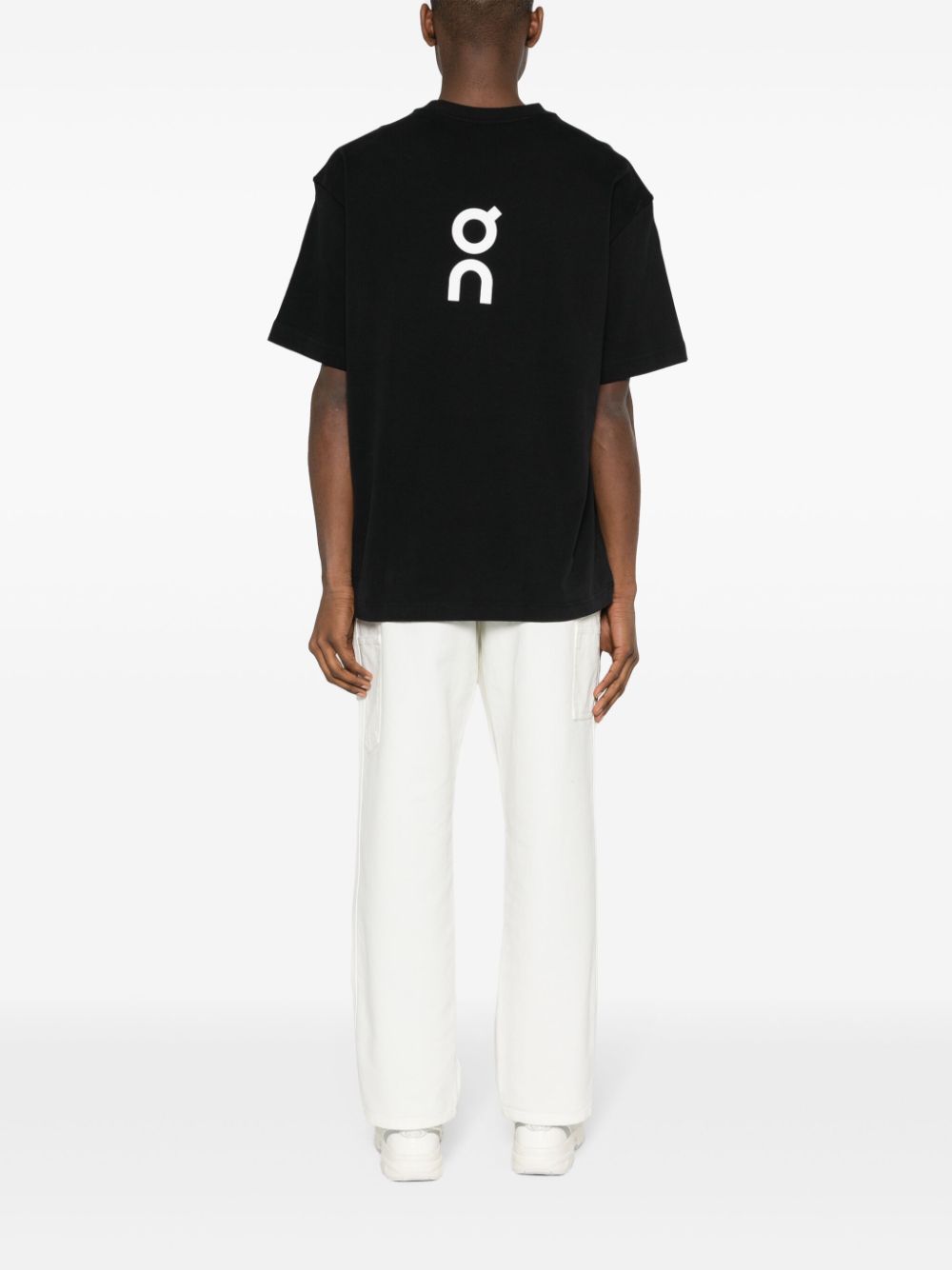 On Running logo-print organic-cotton T-shirt - Zwart