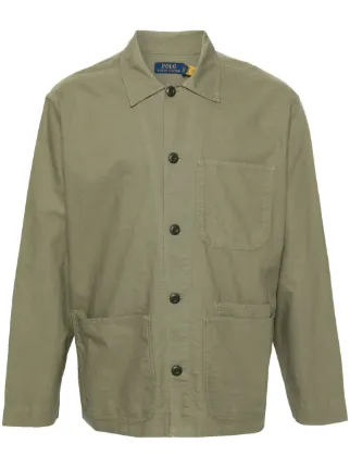 Polo Ralph Lauren Cotton Shirt Jacket Green FARFETCH AM