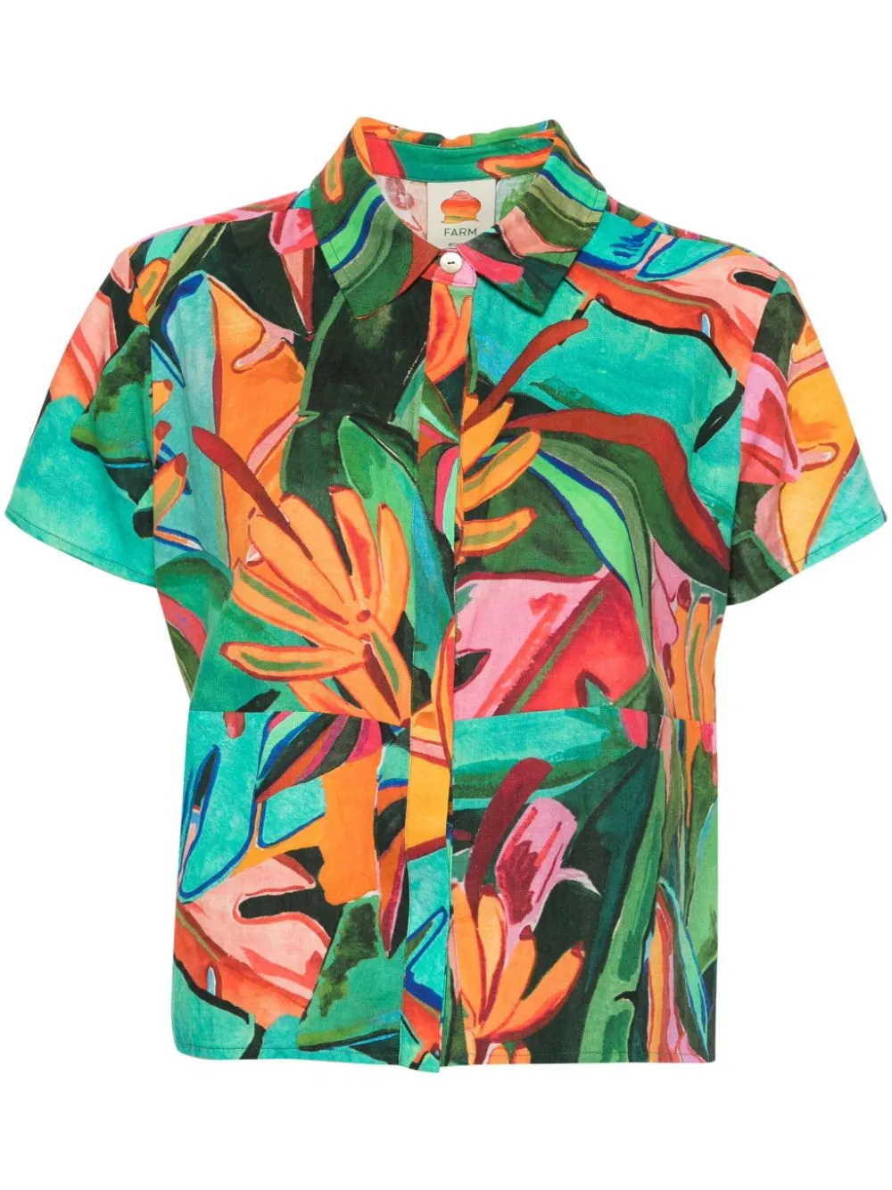 FARM RIO BANANA FOLIAGE-PRINTED SHIRT