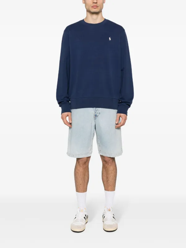Polo Ralph Lauren Polo Pony Cotton Sweatshirt | Blue | FARFETCH