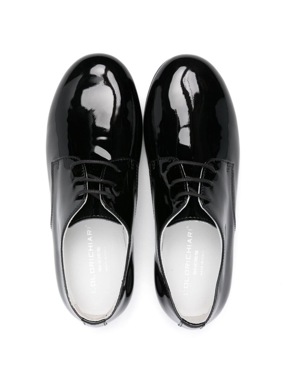 Shop Colorichiari Patent-leather Brogue Shoes In Black