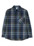 Aspesi Kids plaid cotton shirt - Blue