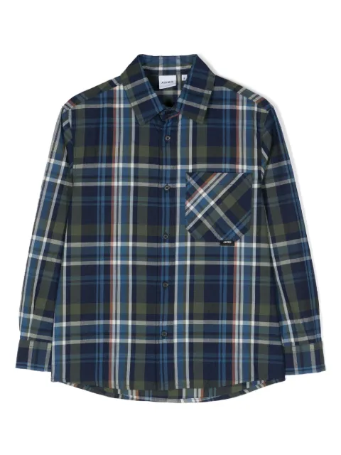 Aspesi Kids plaid cotton shirt