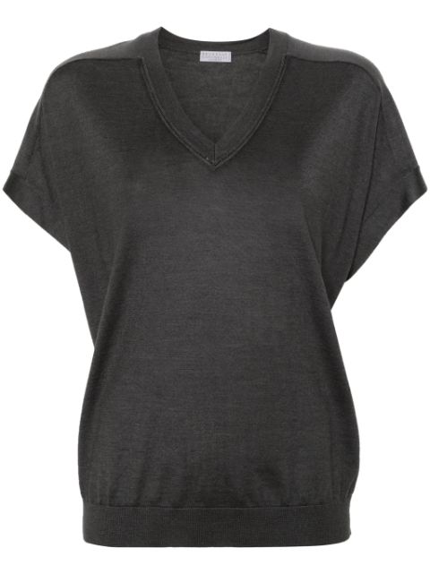 Brunello Cucinelli crew-neck knitted T-shirt Women