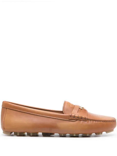 Miu Miu coin-detail leather loafers