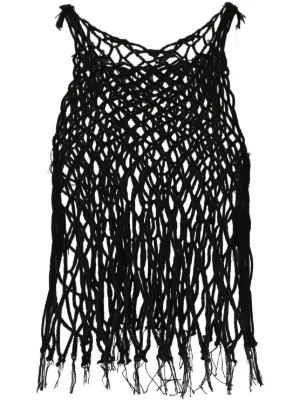 MM6 Maison Margiela ストラップ タンクトップ | ブラック | FARFETCH JP