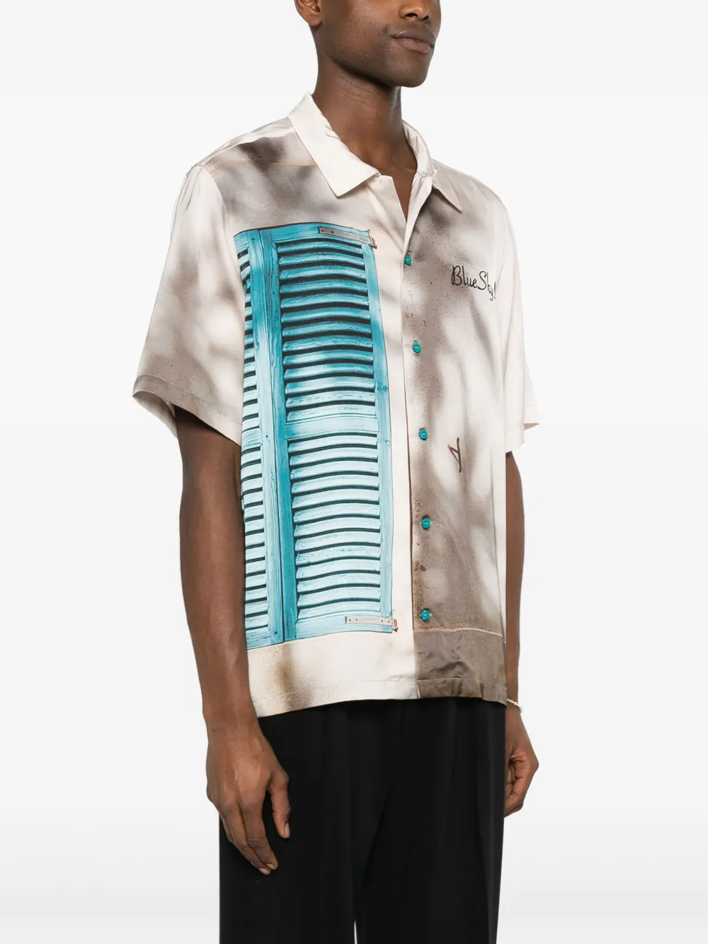 BLUE SKY INN Overhemd met grafische print Beige