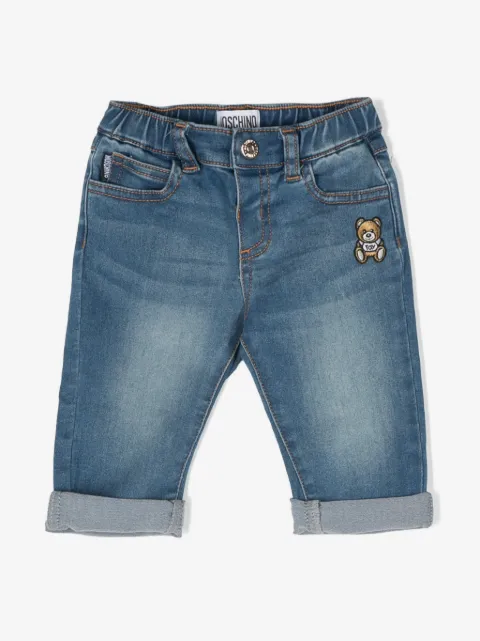Moschino Kids Teddy Bear tapered jeans
