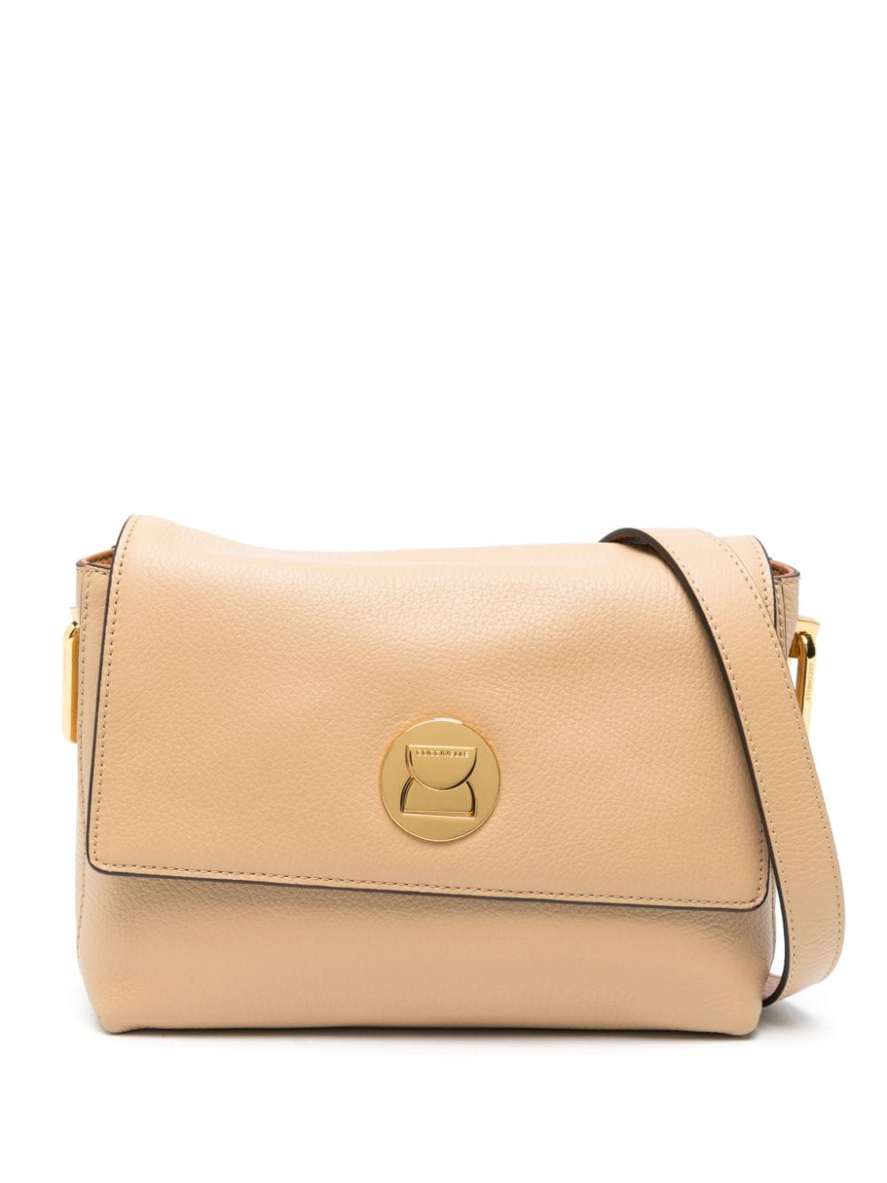 Coccinelle Leather Crossbody Bag In Neutrals