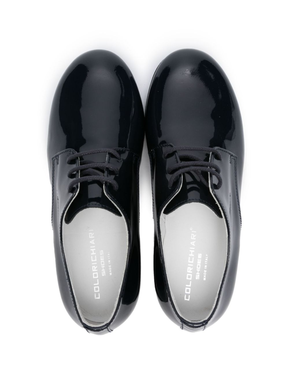 Shop Colorichiari Patent Leather Brogues In Blue