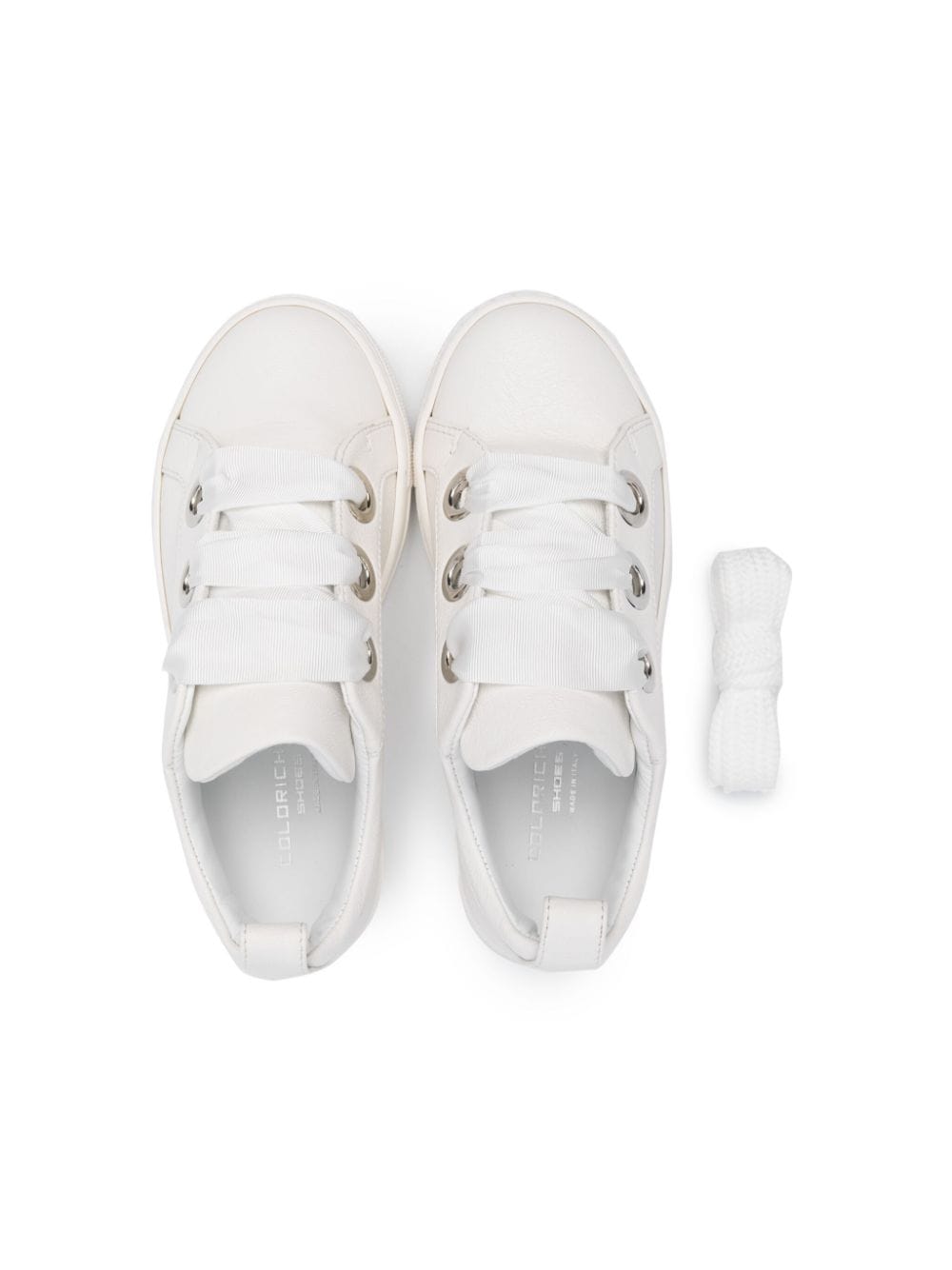Shop Colorichiari Lace-up Leather Sneakers In White
