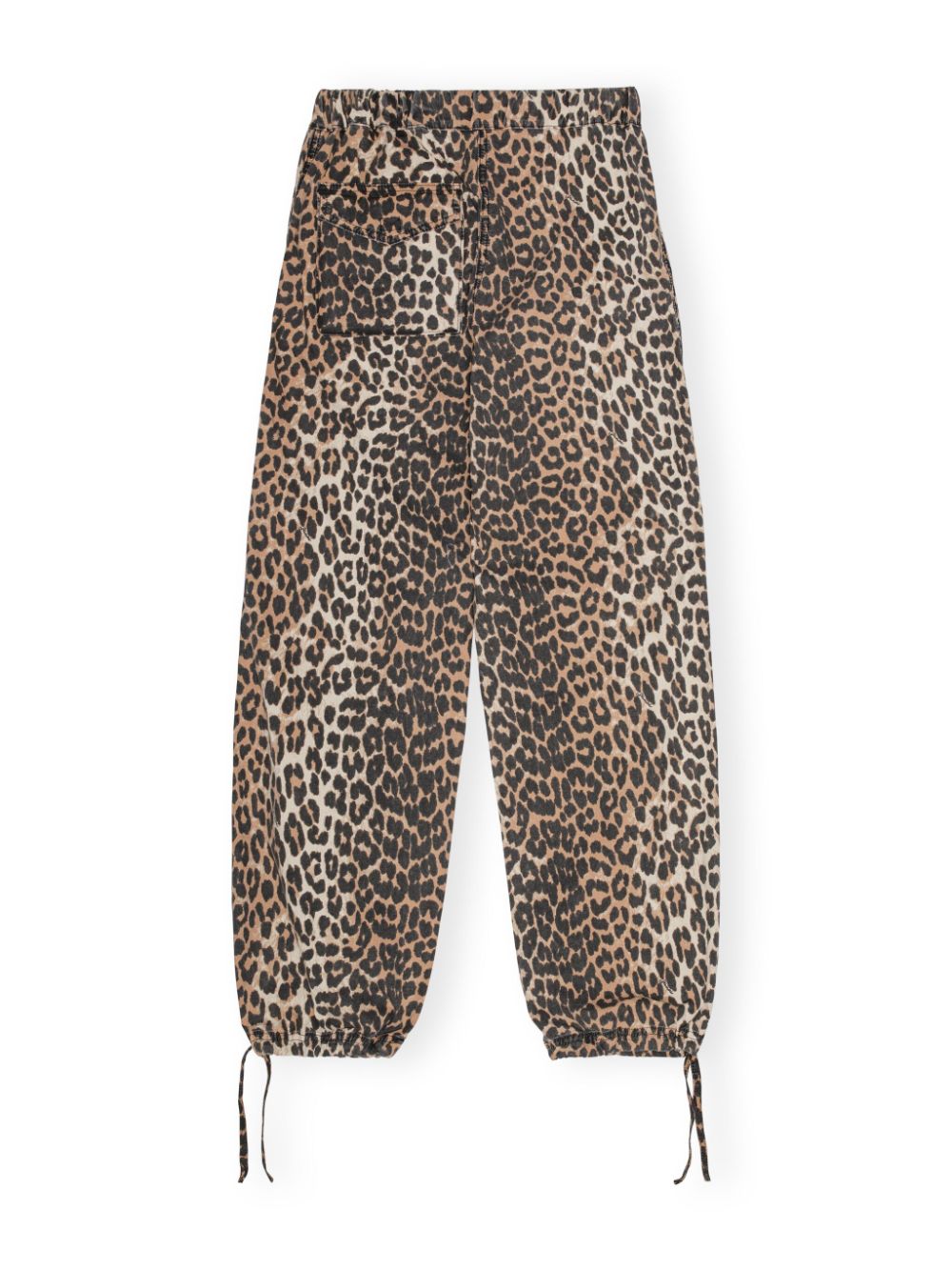 GANNI leopard-print drawstring trousers Women