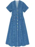GANNI Future denim maxi dress - Blue