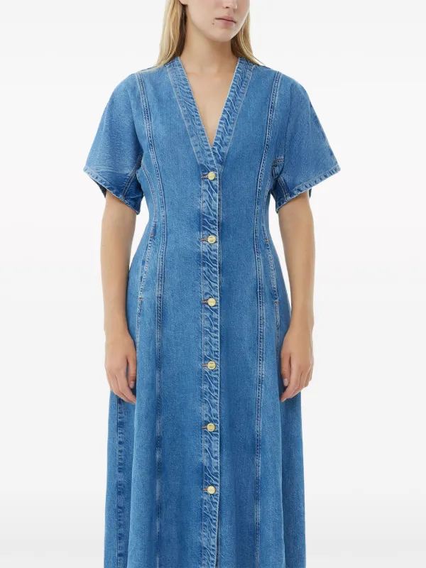 GANNI Future Denim Maxi Dress | Blue | FARFETCH