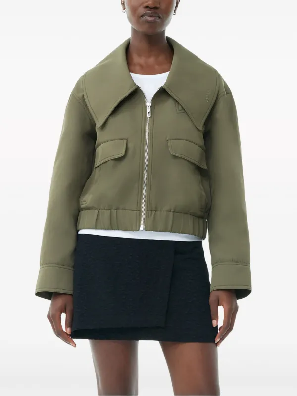 レビュー高評価の商品!の商品をすべて Oversized GANNI Collar FARFETCH | Green | Jacket ジャケット・アウター