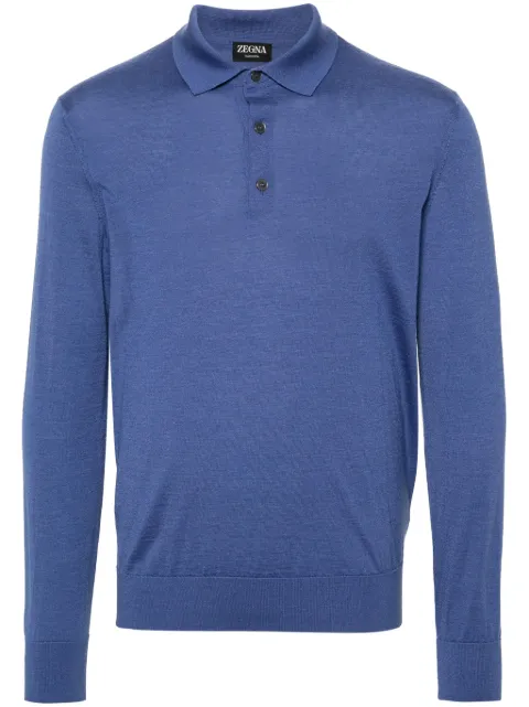 Zegna playera tipo polo tejida de canalé