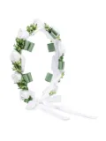 Colorichiari floral-appliqué head band - Green