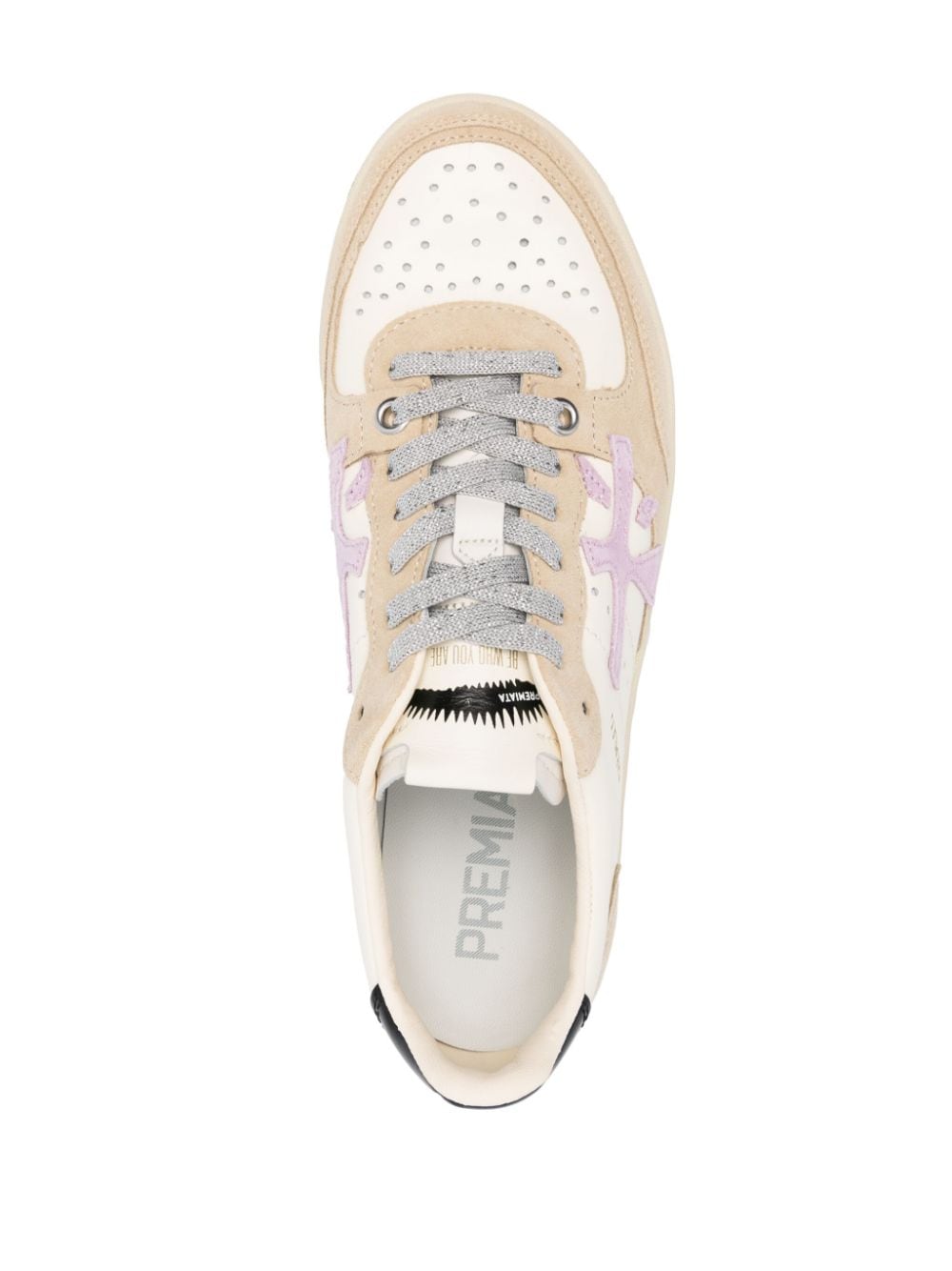 Shop Premiata Clay Leather Sneakers In Neutrals