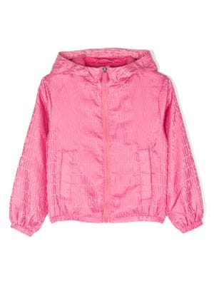 Moschino Kids Girls Pink Bolero Jacket with Rubble Detail