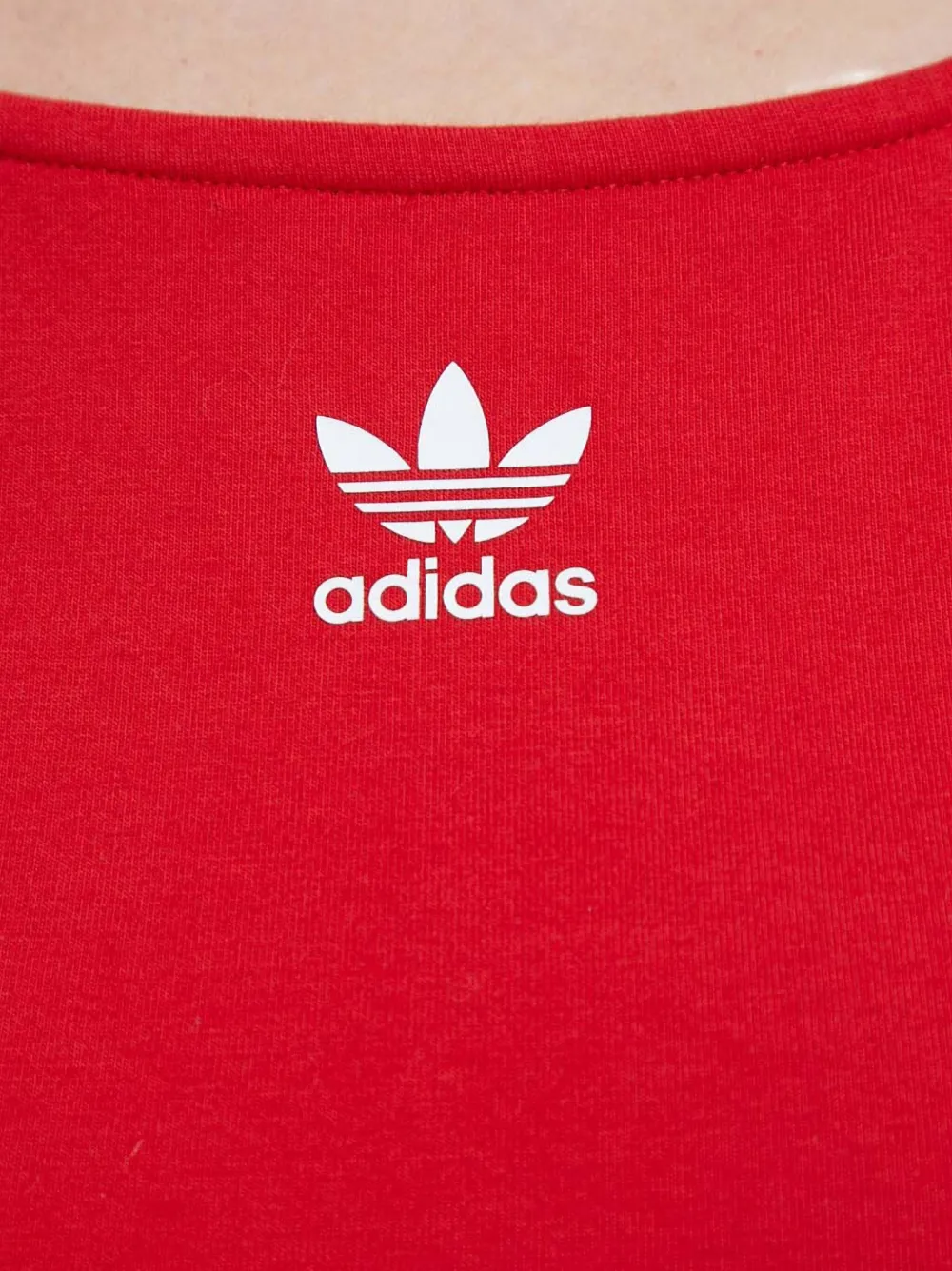 adidas Mini-jurk met 3 strepen Rood