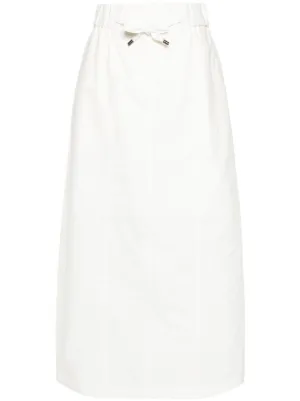 Cotton drawstring waist outlet skirt