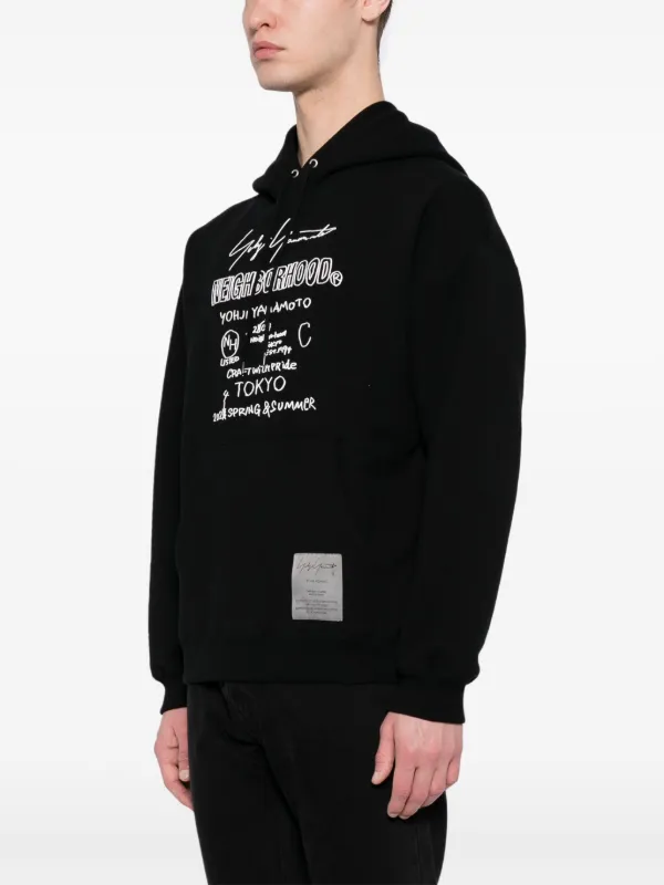 最も完璧な Hoodie Cotton logo-print Yamamoto Yohji | FARFETCH | Black ヘアドライヤー