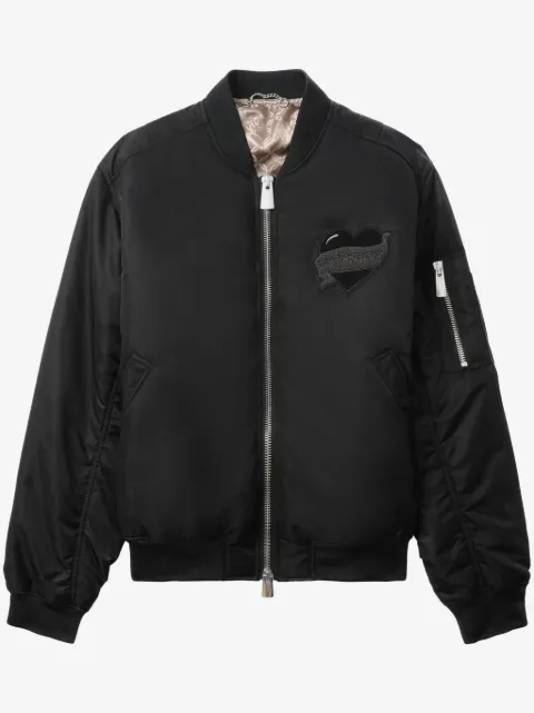 Charles Jeffrey Loverboy logo-appliqué bomber jacket
