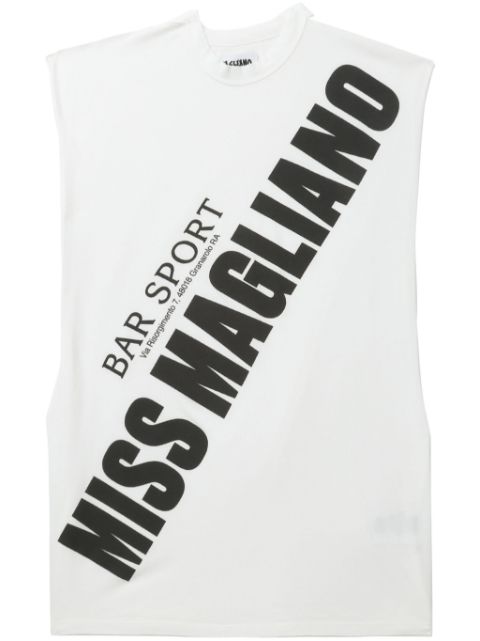 Magliano slogan-print cotton tank top