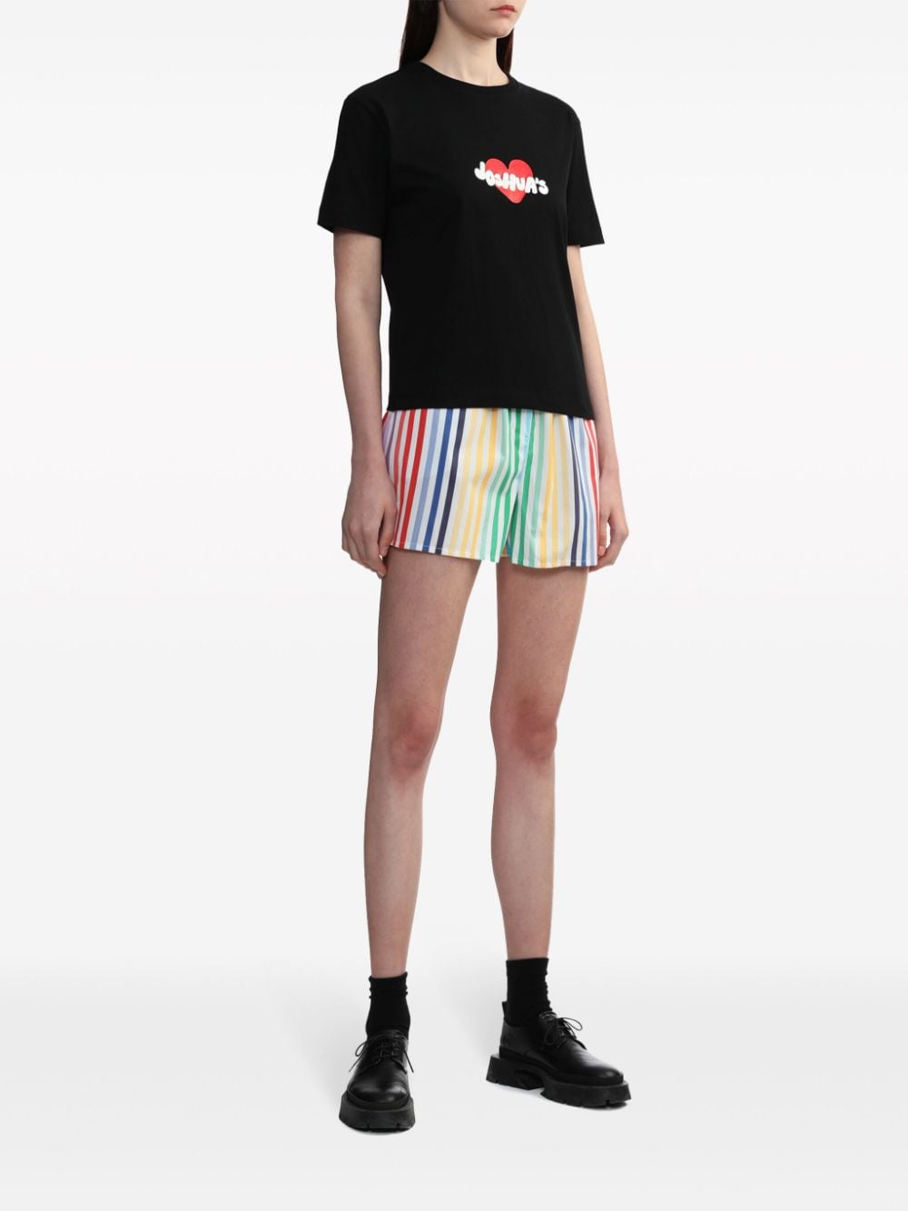 Image 2 of Joshua Sanders striped cotton shorts