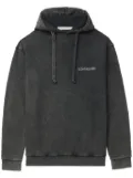 Alessandra Rich graphic-print cotton hoodie - Grey