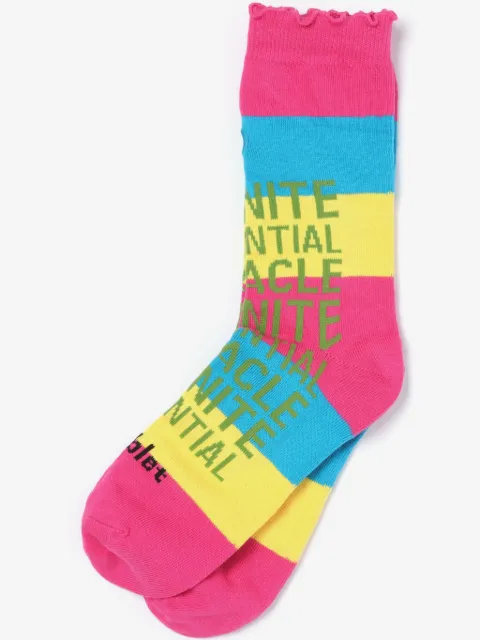 Doublet calcetines con rayas y eslogan estampado