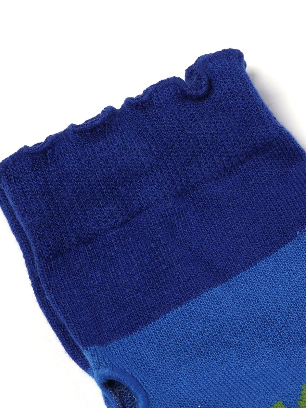 Shop Doublet Slogan-print Striped Socks In Blue