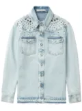 Alessandra Rich stud-detailed denim jacket - Blue
