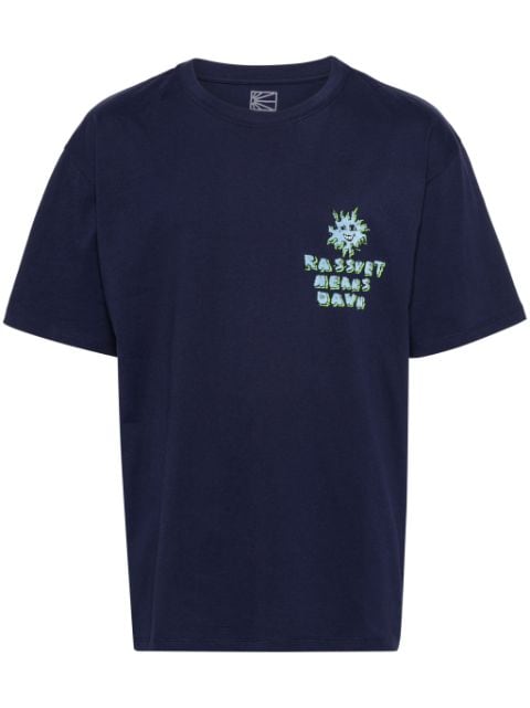 RASSVET logo-flocked cotton T-shirt