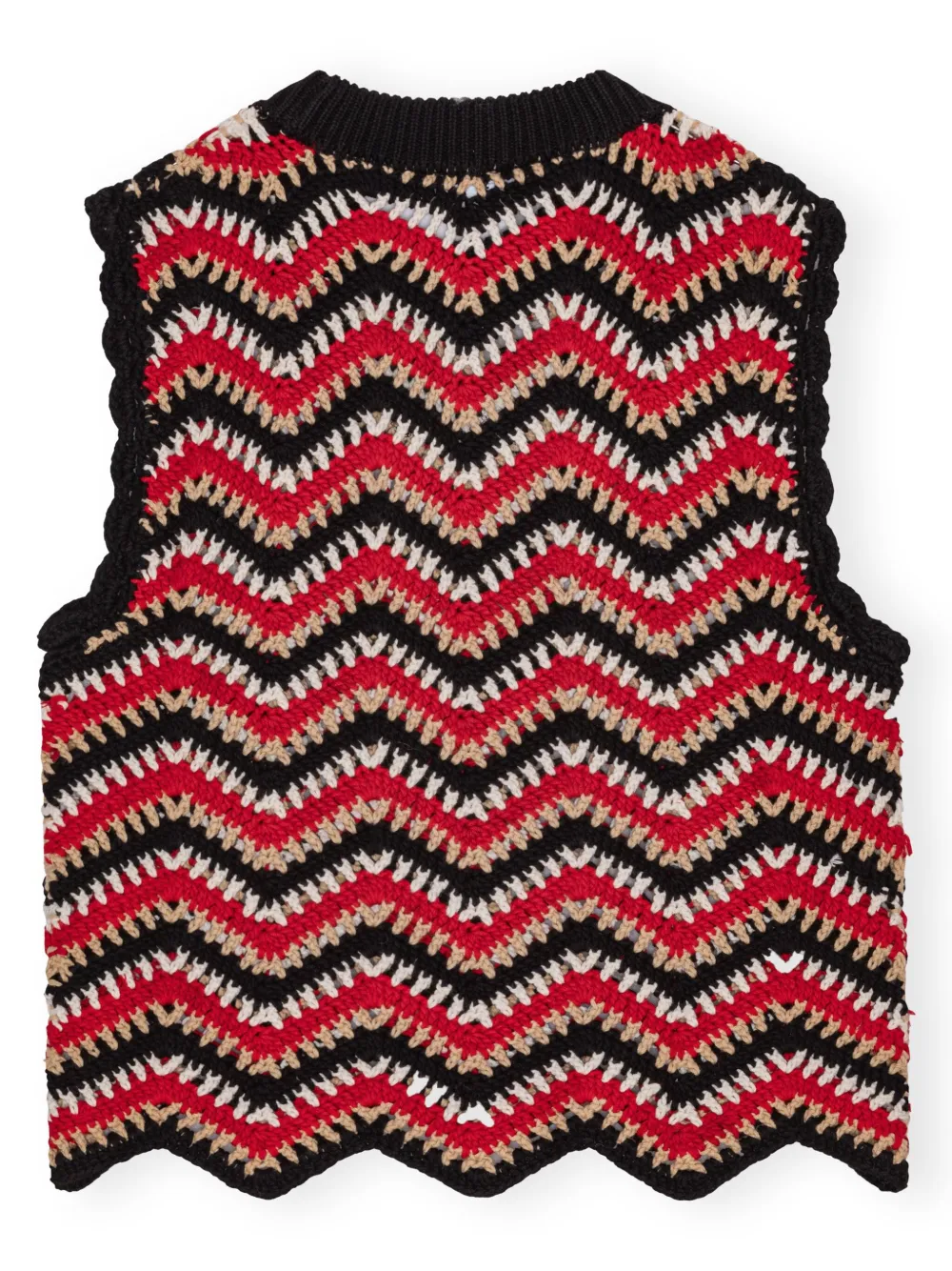 GANNI クロシェ トップ | レッド | FARFETCH JP