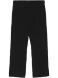 GANNI textured cropped trousers - Black